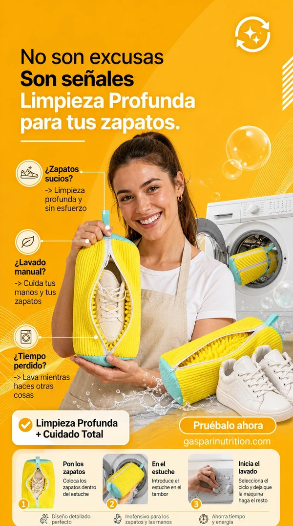Lava tus zapatos en lavadora sin dañarlos — protección total, listo en minutos