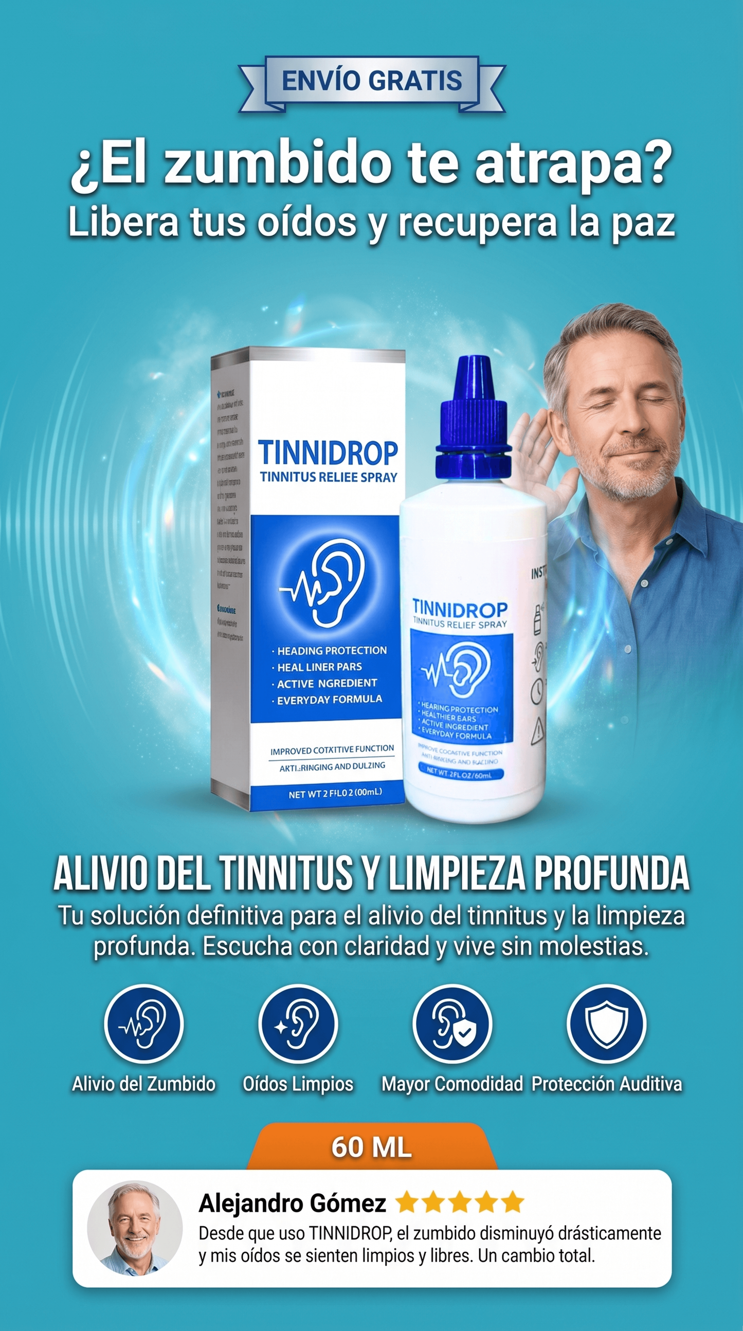 TINNIDROP: RECUPERA EL SILENCIO Y LA PAZ MENTAL QUE EL ZUMBIDO TE ARREBATÓ