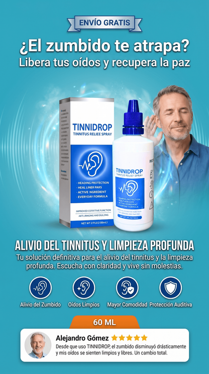 TINNIDROP: RECUPERA EL SILENCIO Y LA PAZ MENTAL QUE EL ZUMBIDO TE ARREBATÓ